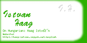 istvan haag business card